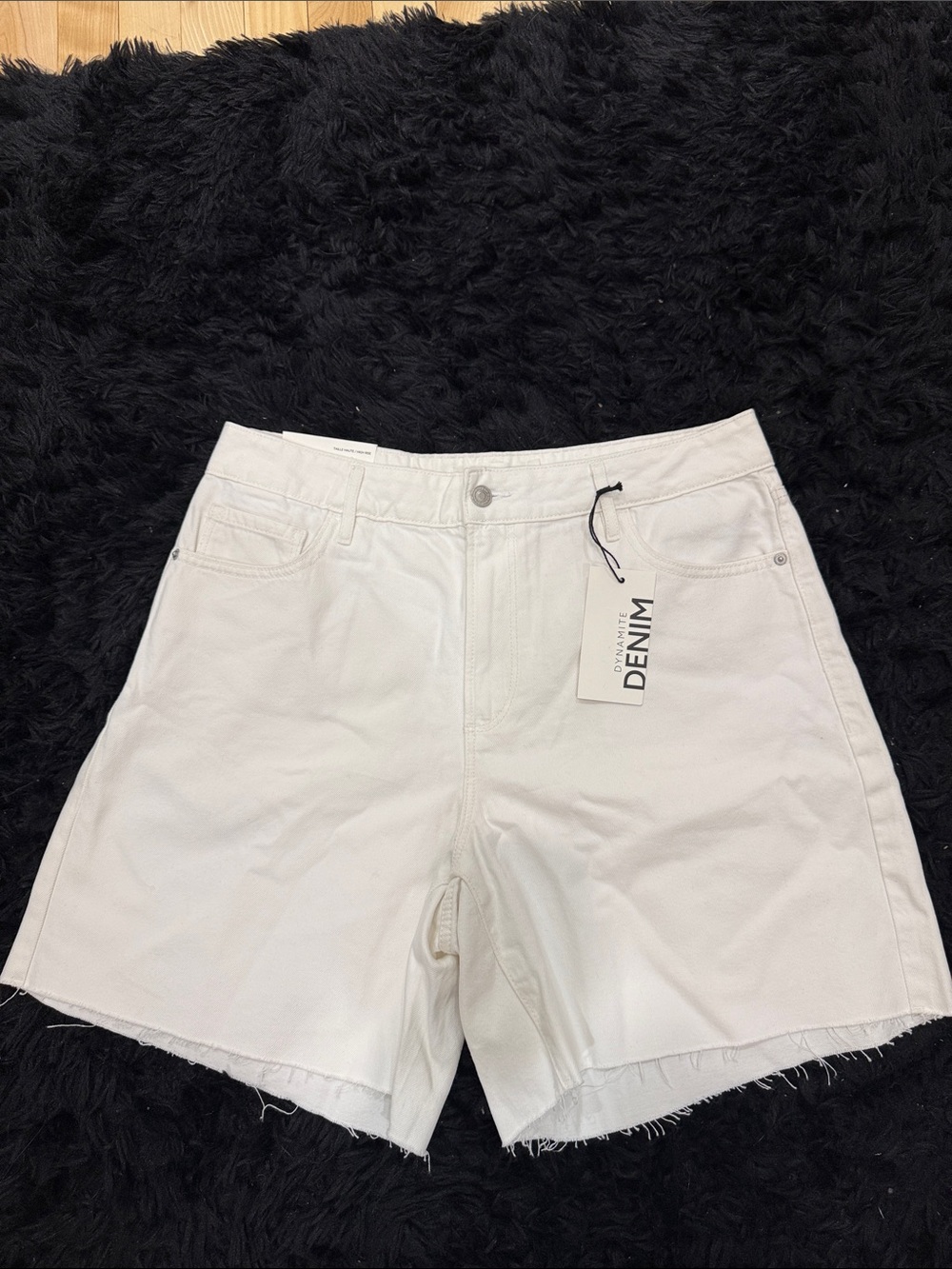 White Denim Women’s Shorts - Clean High-Rise Style